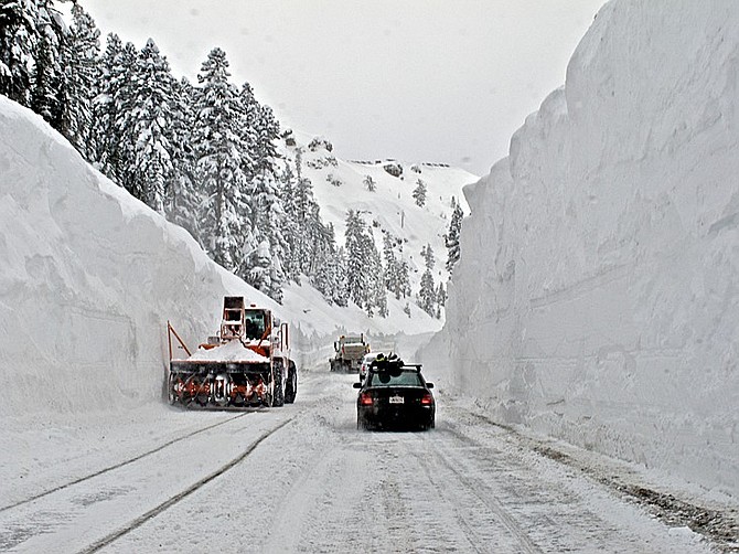 Snow piling up in Tahoe