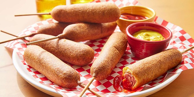 yummy corndogs, great treat anytime of the year